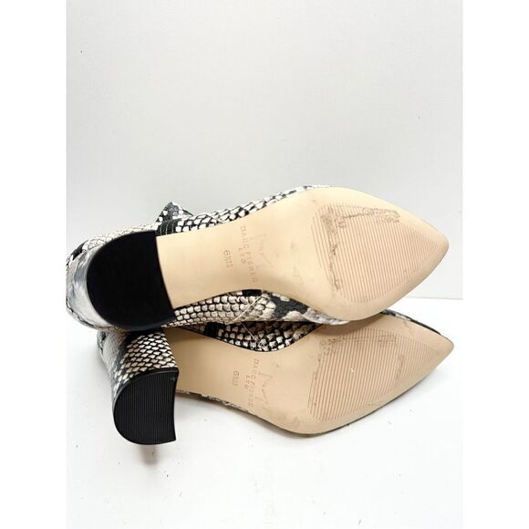 Marc Fisher LTD Boots Size 6.5 Beige Snakeskin-Embossed Unno Leather Bootie NEW - Picture 10 of 10